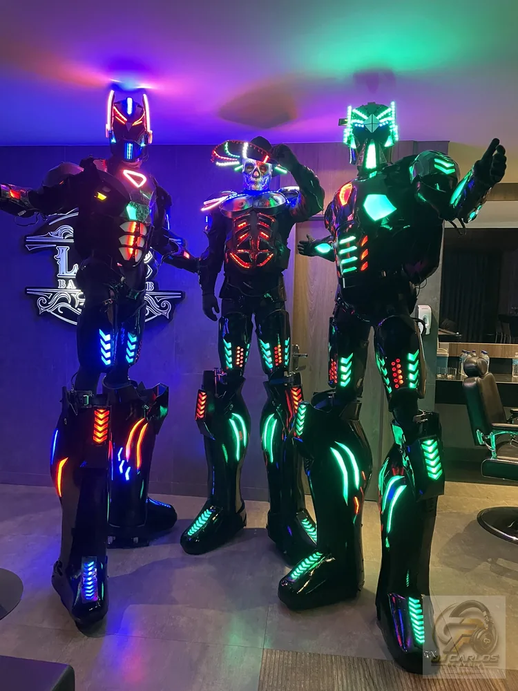 Robô de LED Mandala em casamento