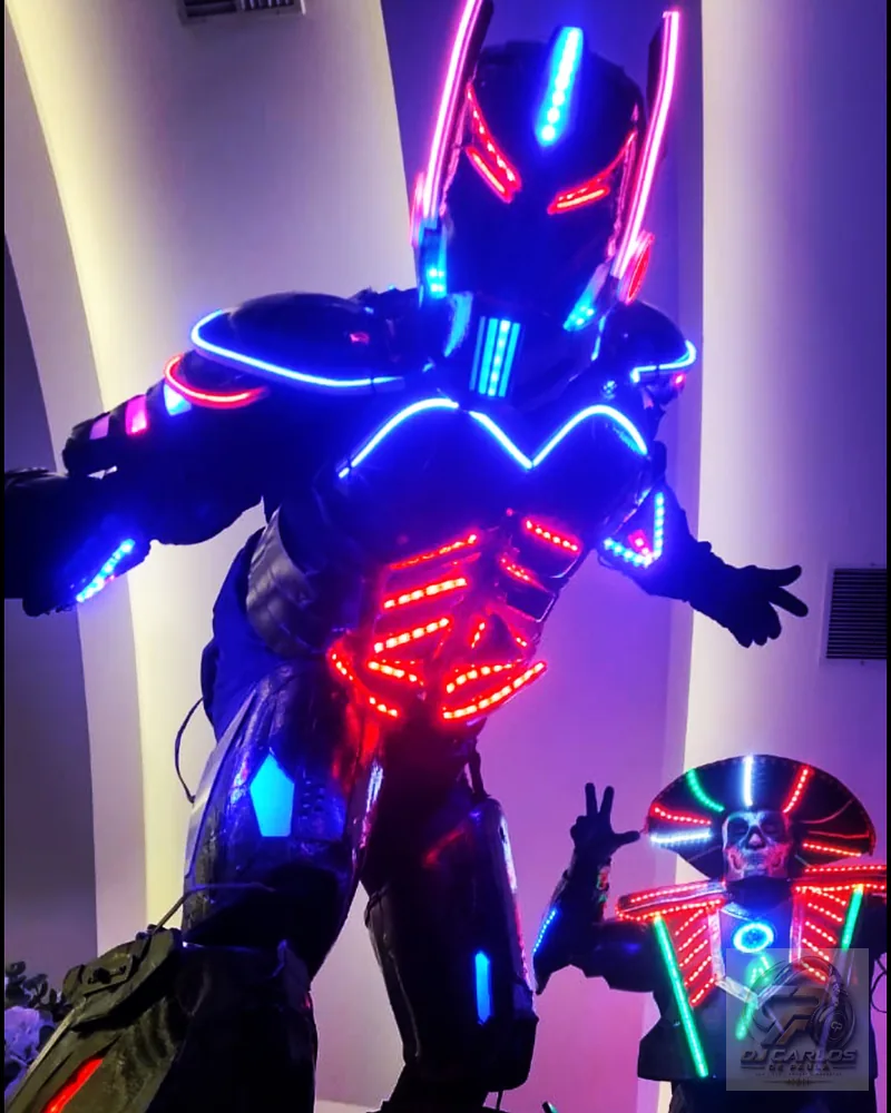 Robô de LED Mandala close-up
